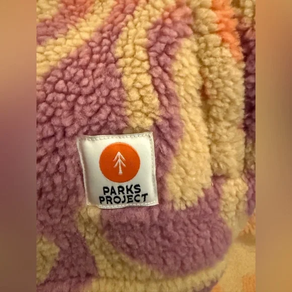 Parks Project Fleece Yellowstone Geysers High Pile Colorful Swirl Jacket Sz 3XL - Picture 5 of 6